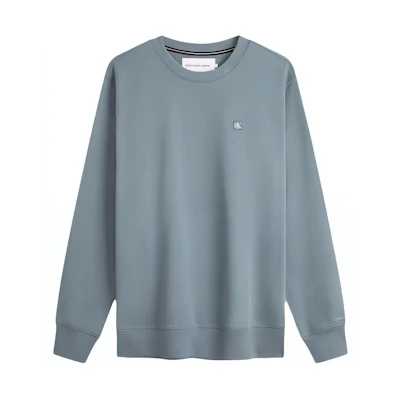 Calvin Klein Solid Crewneck Pullover Sweatshirt Grey Green Men J320775-CFQ