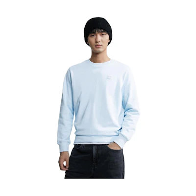 Calvin Klein Solid Crewneck Pullover Sweatshirt Men’s Sky Blue J320775-CYR