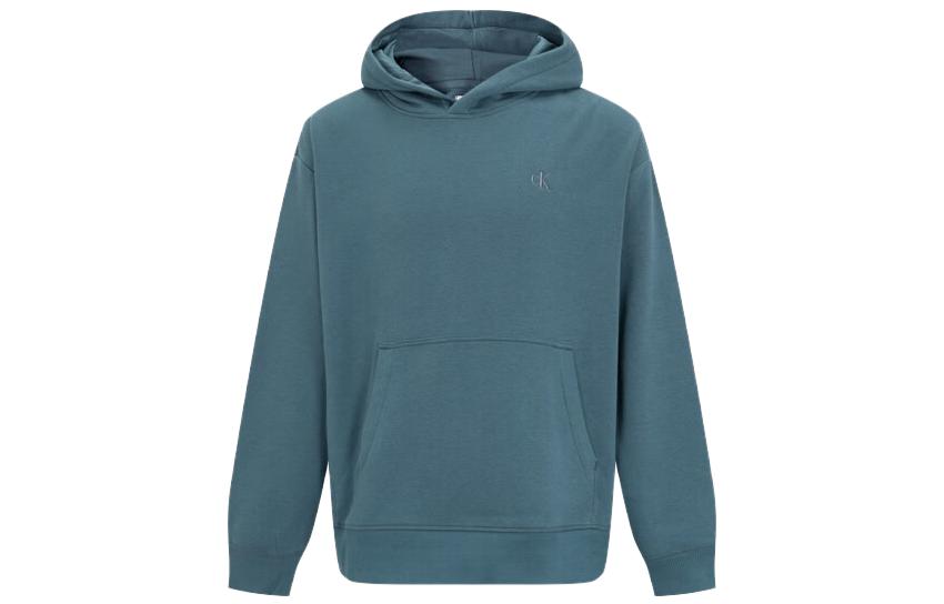 Calvin Klein Solid Embroidered Fleece Hoodie Men’s Lake Blue 40HM256-DA3
