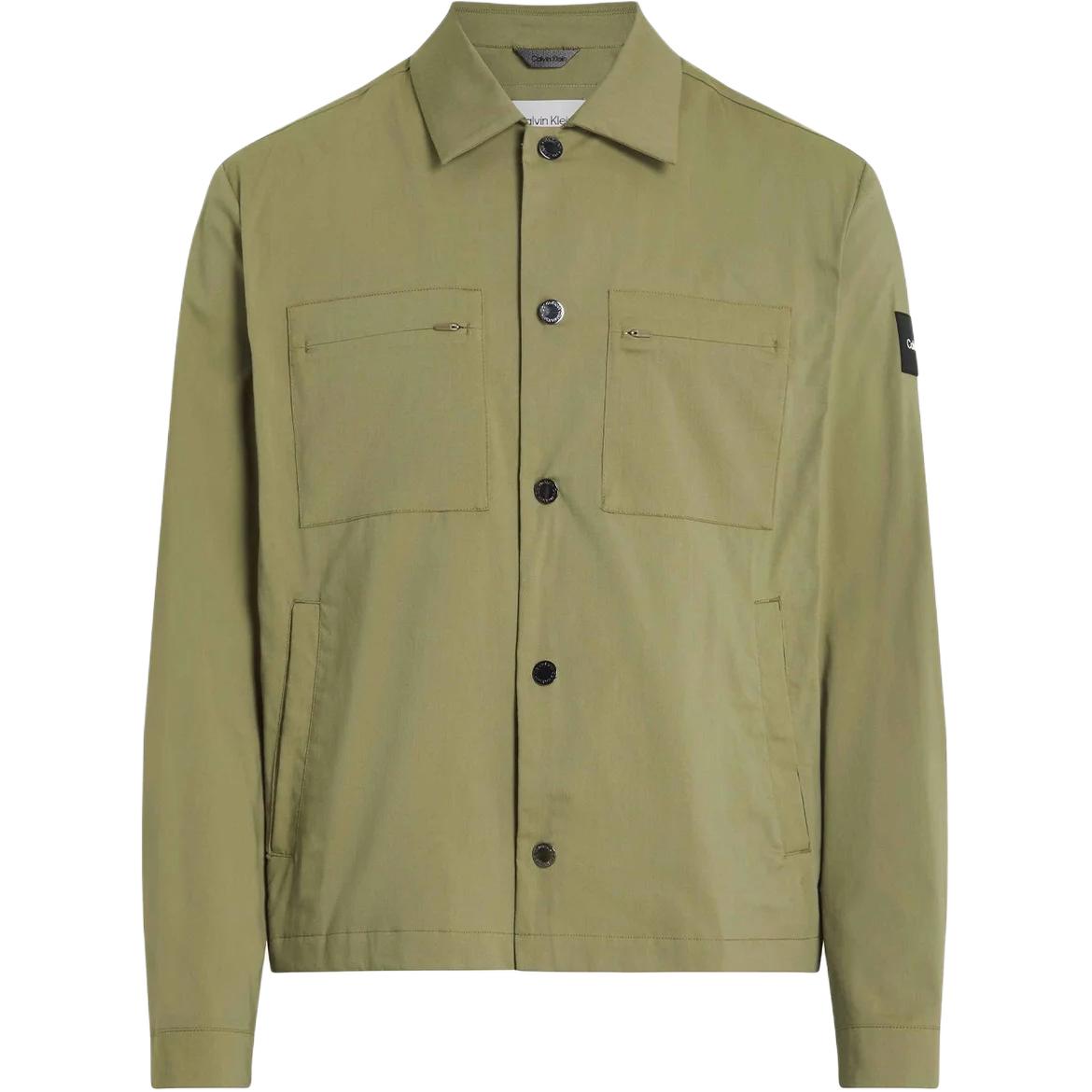 Calvin Klein Solid Green Slim-Fit Long-Sleeve Jacket K10K112781-MSS