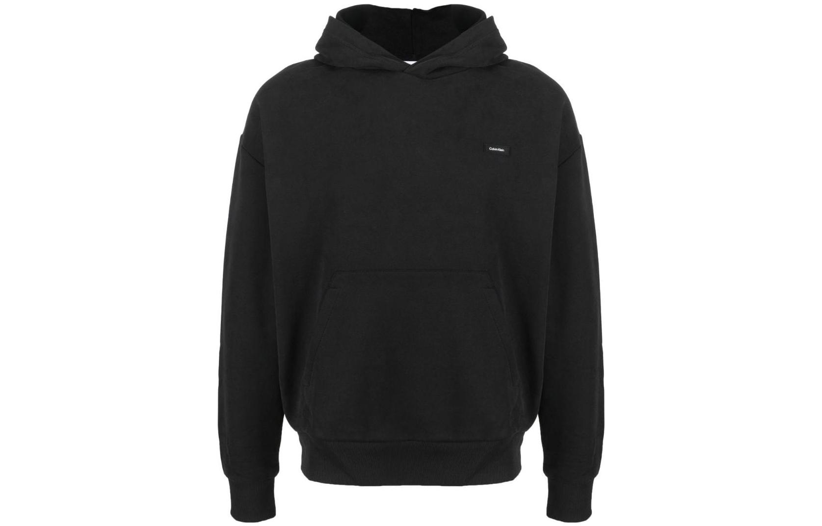 Calvin Klein Solid Letter Print Hoodie Black () K10K1106-BLC