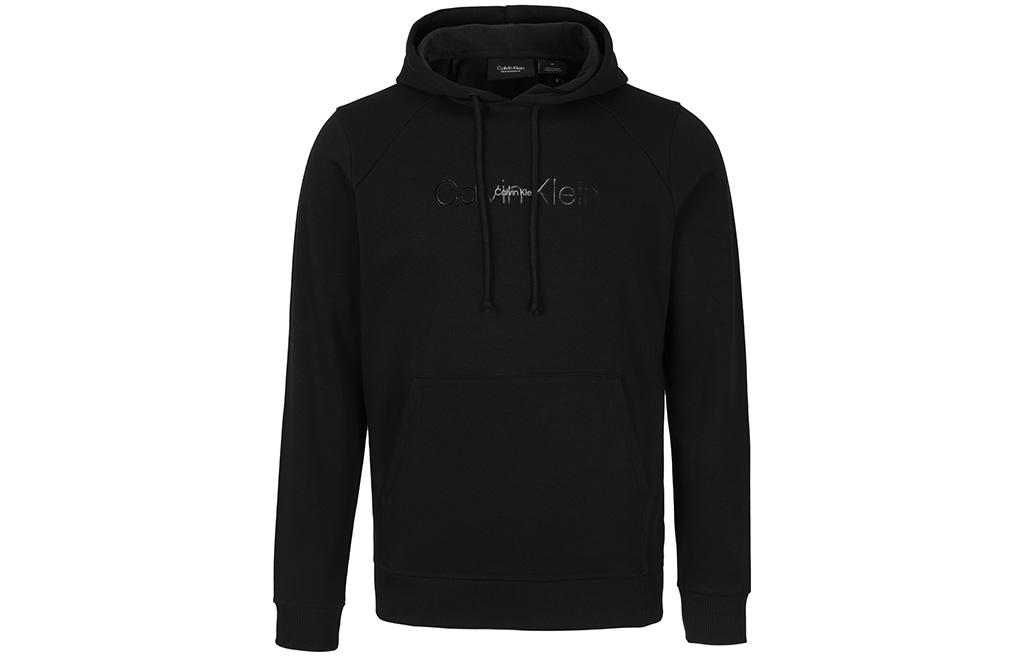 Calvin Klein Solid Letter Print Pullover Hoodie Black () 00GMF2W320-BAE