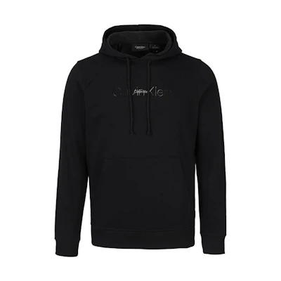 Calvin Klein Solid Letter Print Pullover Hoodie Black () 00GMF2W320-BAE