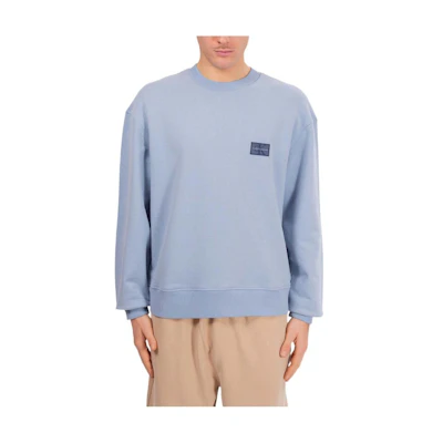 Calvin Klein Solid Logo Crewneck Long Sleeve Sweatshirt Blue () J30J322625-DAR