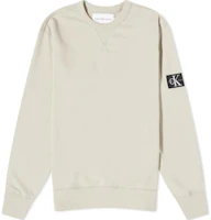 Calvin Klein Solid Logo Crewneck Pullover Sweatshirt Men Taupe Gray J30J323426-PED Calvin Klein Solid Logo Crewneck Pullover Sweatshirt Men Taupe Gray J30J323426-PED