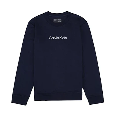 Calvin Klein Solid Logo Embroidered Crewneck Sweatshirt Navy 40FM268-410