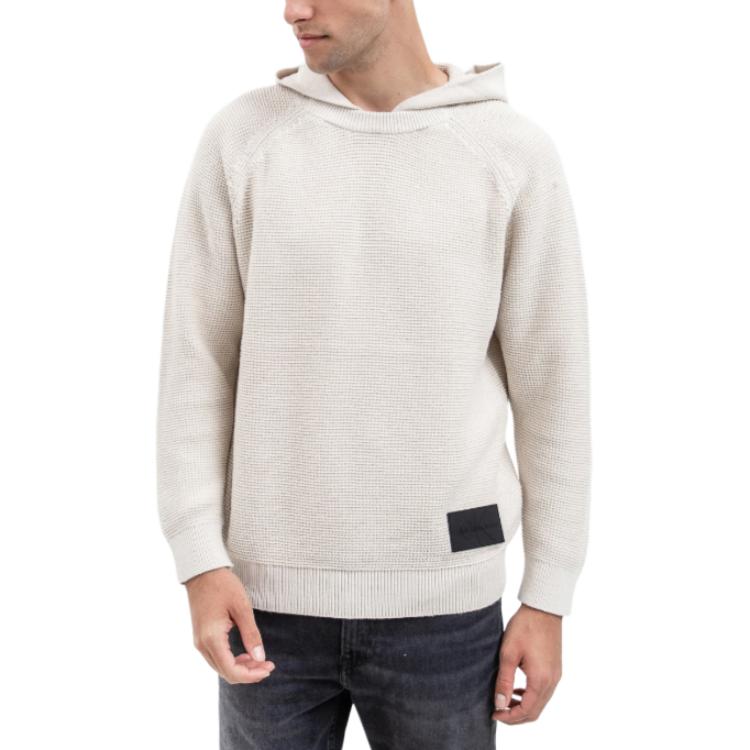 Calvin Klein Solid Logo Hoodie Gray J30J323539-ACF