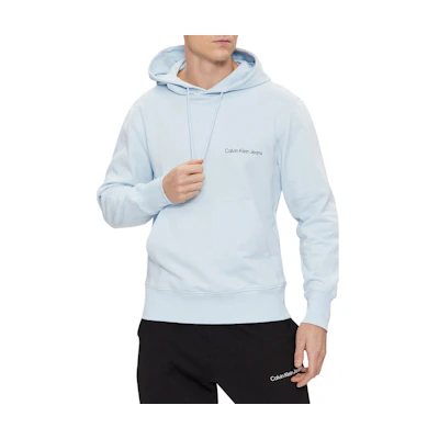 Calvin Klein Solid Logo Print Hoodie Men’s Light Blue J30J324620-CYR
