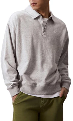 卡尔文克雷恩纯色长袖Polo卫衣珍珠灰 J325051-P01 Order 卡尔文克雷恩纯色长袖Polo卫衣珍珠灰 J325051-P01