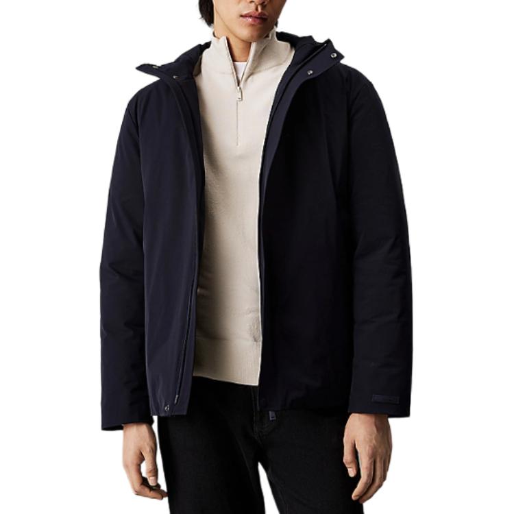 Calvin Klein Solid Navy Blue Zip-Up Jacket Long Sleeve K10K113726-CHW