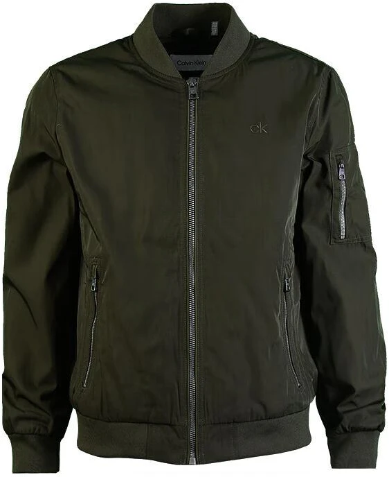 calvin-klein-solid-olive-green-zip-up-bomber-jacket-cm-107904-olv