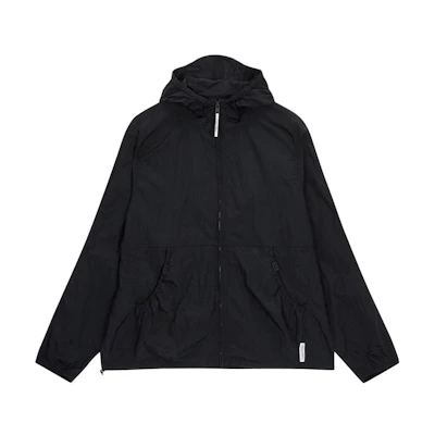 Calvin Klein Solid Pleated Windbreaker Jacket Unisex Black 4MS4O522-001