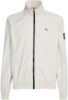 Calvin Klein Solid Print Zip-Up Jacket White J30J322942-ACI Calvin Klein Solid Print Zip-Up Jacket White J30J322942-ACI