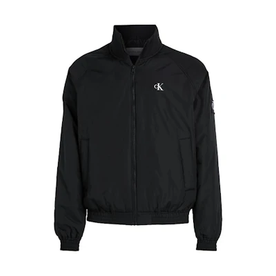 Calvin Klein Solid Recycled Polyester Bomber Jacket Black J30J323466-BEH
