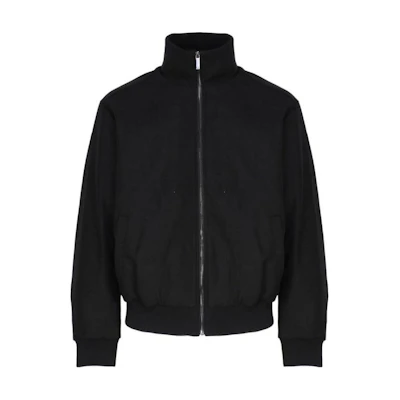 Calvin Klein Solid Stand Collar Zip Bomber Jacket Black K10K111902-BEH