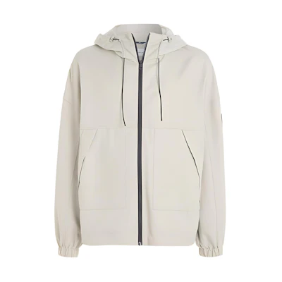 Calvin Klein Solid Twill Zip Hoodie Jacket Off-White J30J324661-PED