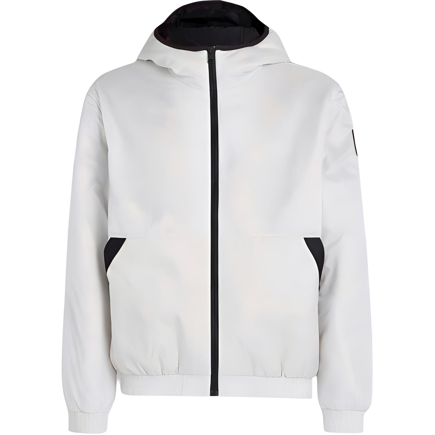 Calvin Klein Solid White Slim Fit Zip Hoodie Jacket J30J323462-ACF