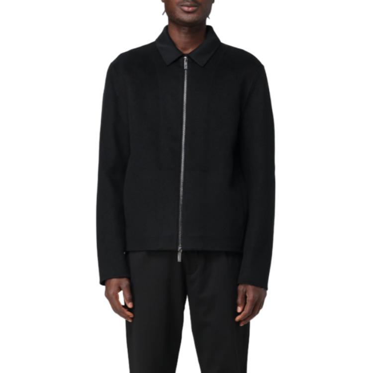 Calvin Klein Solid Zip-Up Collared Slim Fit Jacket Black K10K113031-BEH