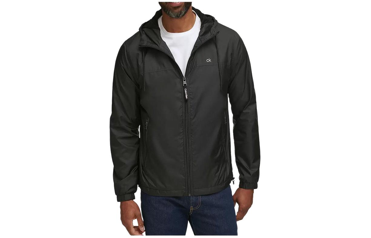 Order 卡尔文克莱因纯色拉链连帽夹克 黑色 1658724-black 1658724-BLACK