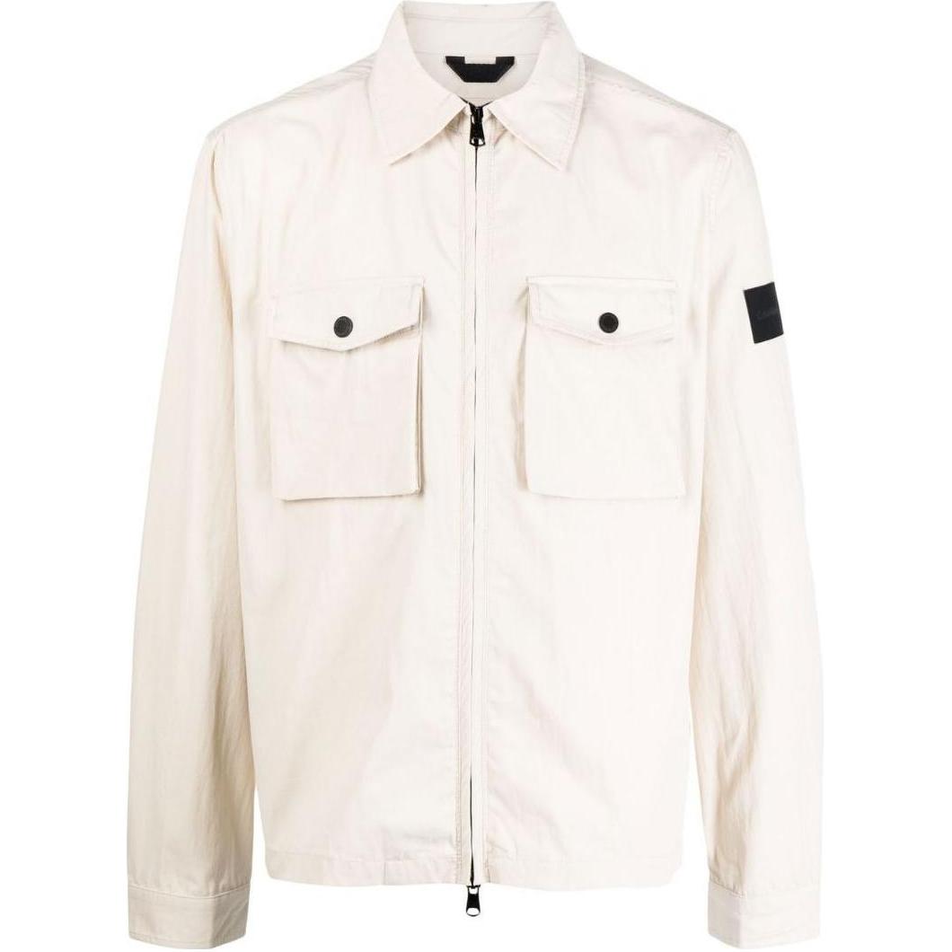 Calvin Klein Solid Zip-Up Jacket Beige K10K107136ACE
