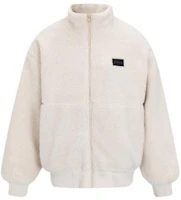 Calvin Klein Solid Zip-Up Jacket White Long Sleeve J321968-ACF Calvin Klein Solid Zip-Up Jacket White Long Sleeve J321968-ACF