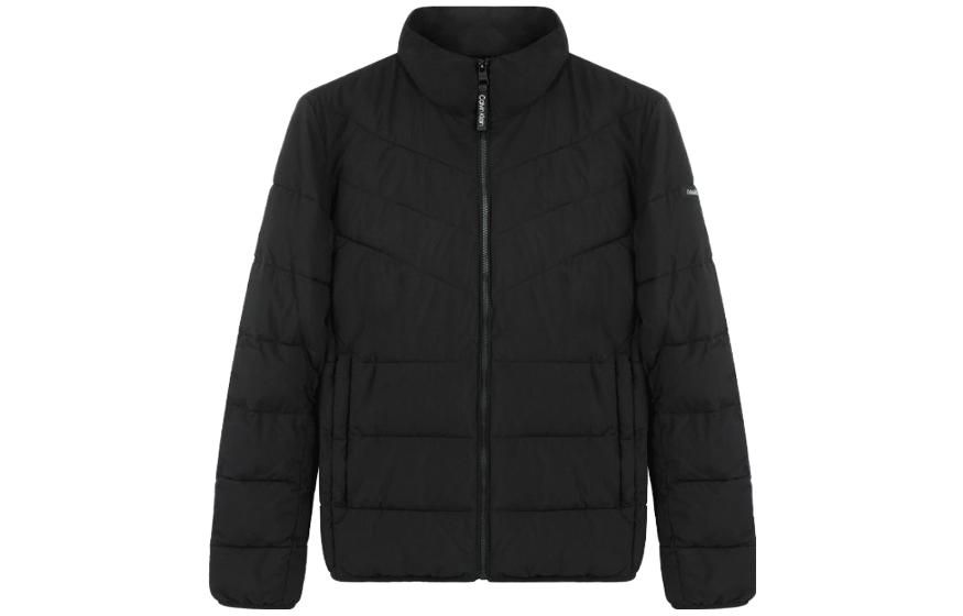 Calvin Klein Solid Zip-Up Puffer Jacket Black CM455612-EBY