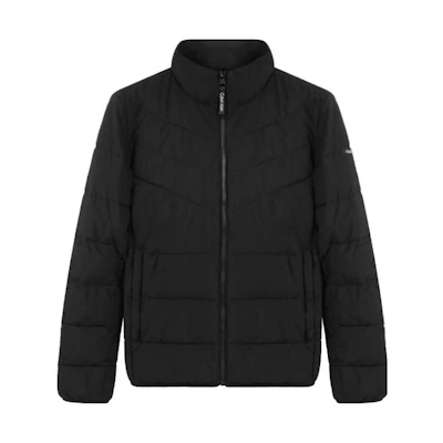Calvin Klein Solid Zip-Up Puffer Jacket Black CM455612-EBY