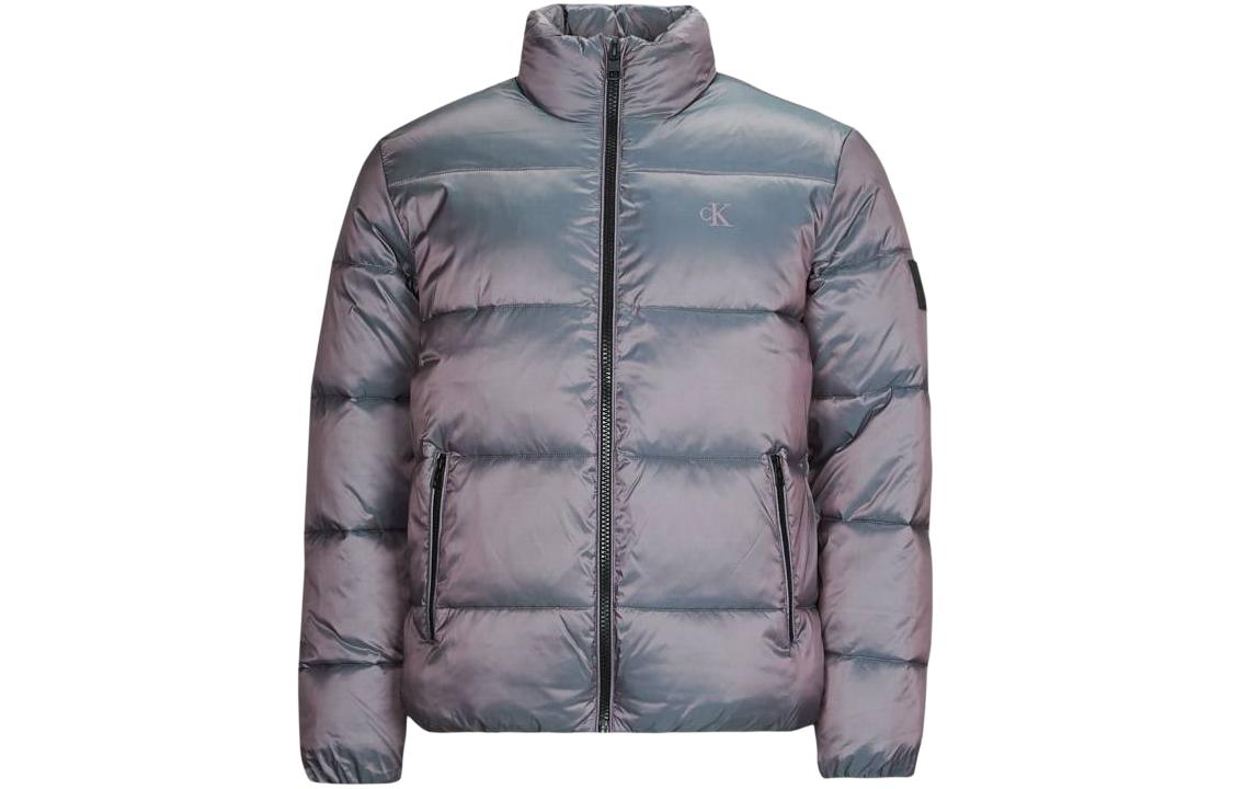 Calvin Klein Solid Zip-Up Slim Fit Jacket Grey J30J324081-VAC