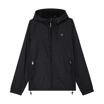 Calvin Klein Solid Zip Hoodie Jacket Black 1658724-black