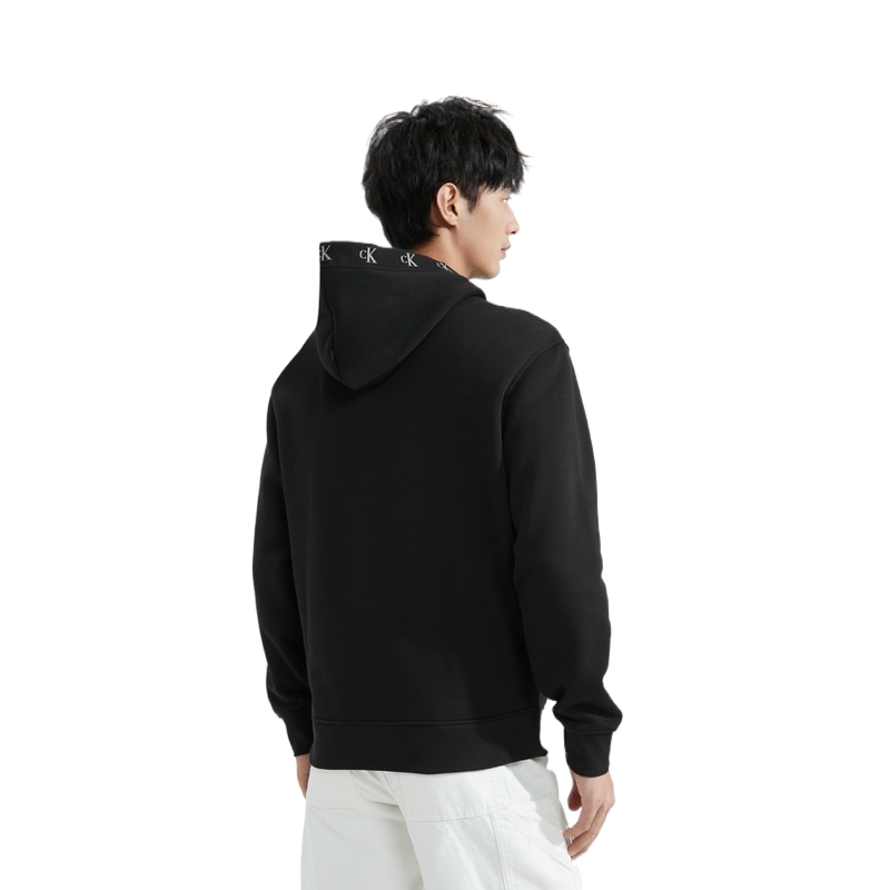 Calvin Klein Space Black Jacquard Logo Fleece Hoodie ZM02448BEH 圖 5