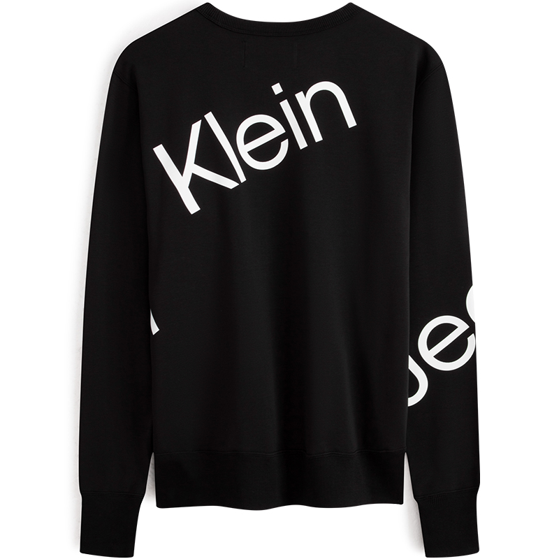 Lookbook Calvin Klein 太空黑色中性圆领卫衣大胆Logo印花 J324319BEH