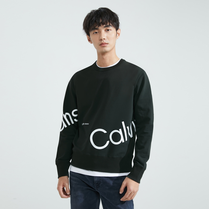 Purchase Calvin Klein 太空黑色中性圆领卫衣大胆Logo印花 J324319BEH