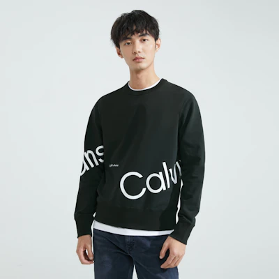Calvin Klein 太空黑色中性圆领卫衣大胆Logo印花 J324319BEH Purchase Calvin Klein 太空黑色中性圆领卫衣大胆Logo印花 J324319BEH