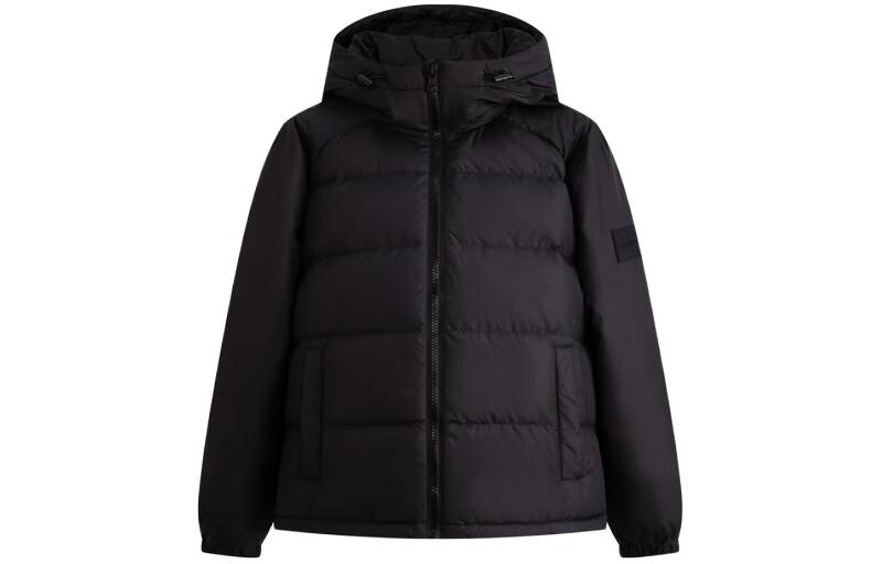 Order CALVIN KLEIN Jaket Musim Sejuk Hooded Hitam Unisex Lelaki Wanita. J324341-BEH