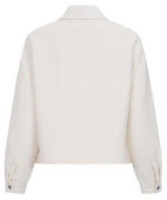 CALVIN KLEIN SS23 Off-White Wool Blend Zip-Up Collar Jacket. J322641-YBI Lookbook CALVIN KLEIN SS23 Off-White Wool Blend Zip-Up Collar Jacket. J322641-YBI