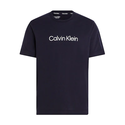 CALVIN KLEIN SS23 Black Letter Print Crewneck Short Sleeve T-Shirt Men. 00GMS3K104-BAE