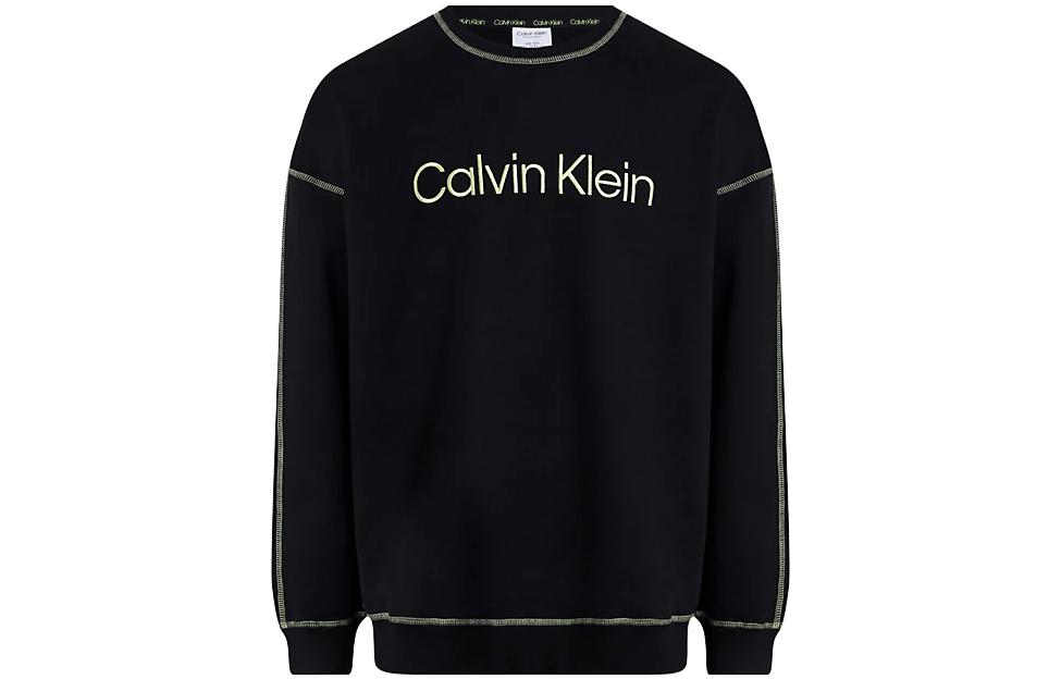 Calvin Klein SS23 Black Logo Print Crewneck Sweatshirt 000NM2458E-UB1