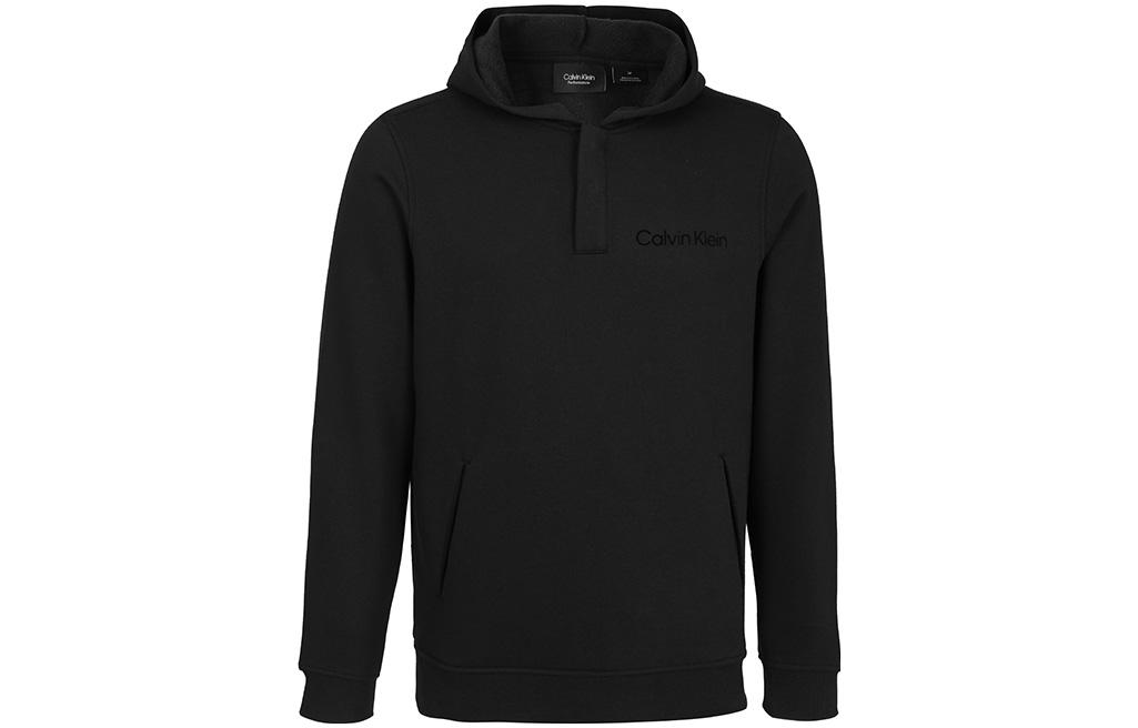 Calvin Klein SS23 Black Logo Print Hoodie Pullover 00GMF2W307-BAE