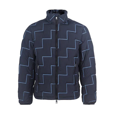 Calvin Klein SS23 Colorblock Puffer Jacket Navy Blue 6KZB13ZN-IDZ