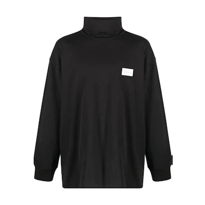 Calvin Klein SS23 Embroidered Logo High Neck Sweatshirt Black () J30J322626-BEH