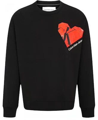 Calvin Klein SS23 心形印花宽松版男女同款黑色卫衣 J400220-BEH Buy Calvin Klein SS23 心形印花宽松版男女同款黑色卫衣 J400220-BEH