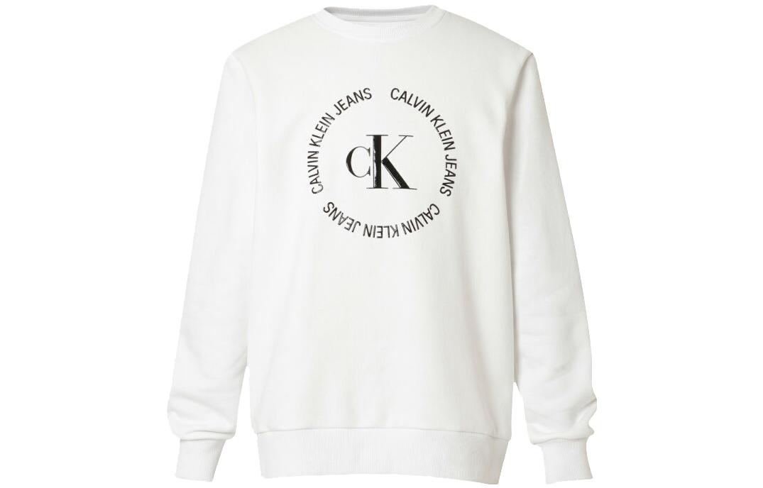 Calvin Klein SS23 Letter Graphic Crewneck Sweatshirt White 40GM862-110