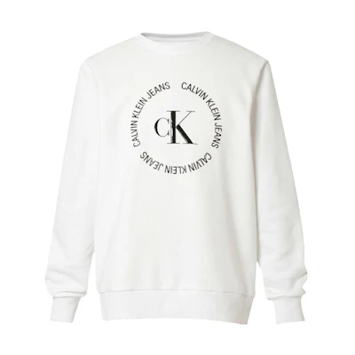 Calvin Klein SS23 Letter Graphic Crewneck Sweatshirt White 40GM862-110