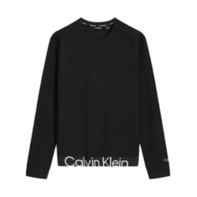 Calvin Klein SS23 Letter Logo Crewneck Sweatshirt - Space Black 4MS3W300-001