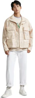 Shop Calvin Klein SS23 Logo 抽繩外套 淺卡其色 J322944-0F4