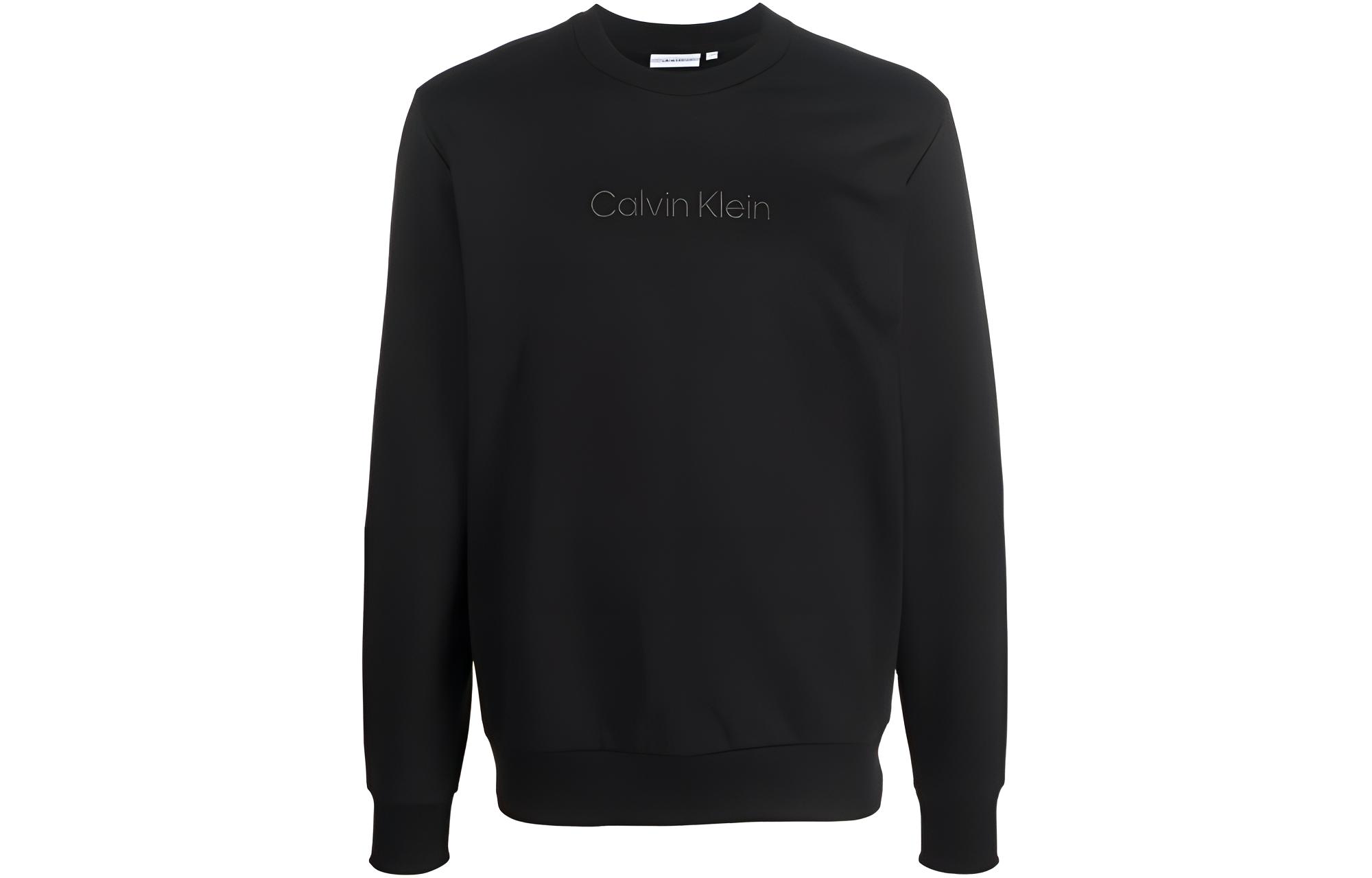 Calvin Klein SS23 Logo Embroidered Crewneck Sweatshirt Black K10K109692-BEH