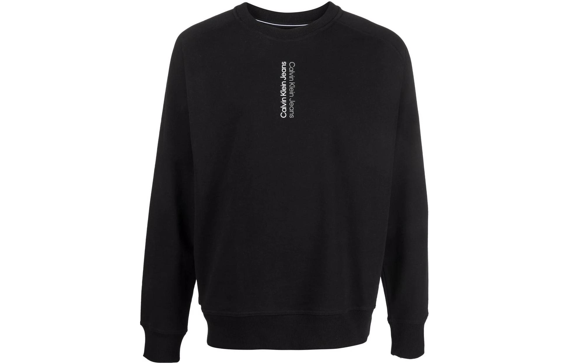 Calvin Klein SS23 Logo Graphic Pullover Crewneck Sweatshirt Black () J30J320029-BEH