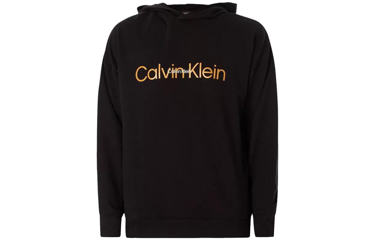 Calvin Klein SS23 Logo Print Hoodie Black Fashion NM2374E
