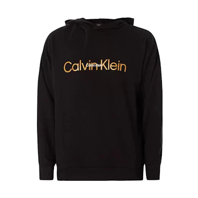 Calvin Klein SS23 Logo Print Hoodie Black Fashion NM2374E