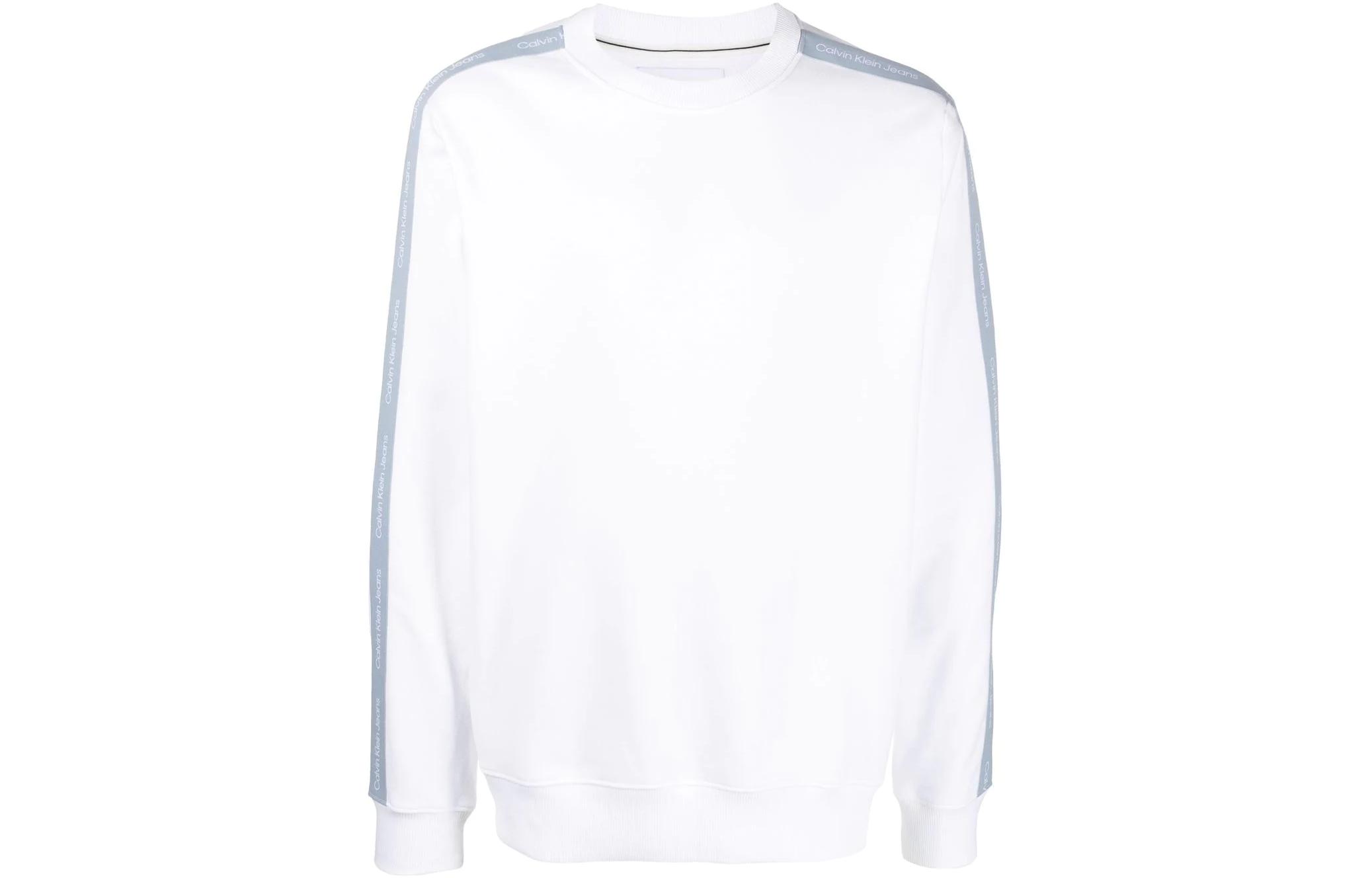 Calvin Klein SS23 Logo Strap Crewneck Sweatshirt White () J30J320037-YAF